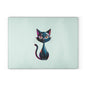 Cute Cat Glass Cutting Board, Kitchen Decor, Cat Lover Gift, Cat Theme Cooking, Pet Owner Accessories, Unique Kitchenware