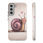Cute Snail Phone Case — Pink Heart Cartoon Protective iPhone Cover