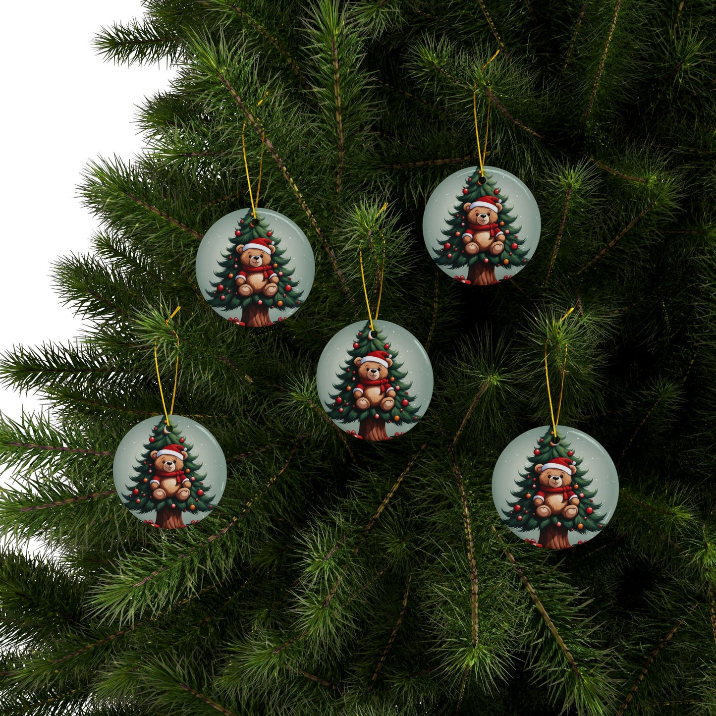 Ceramic Ornaments, 2-Side Print, (1pc, 3pcs, 5pcs, 10pcs)