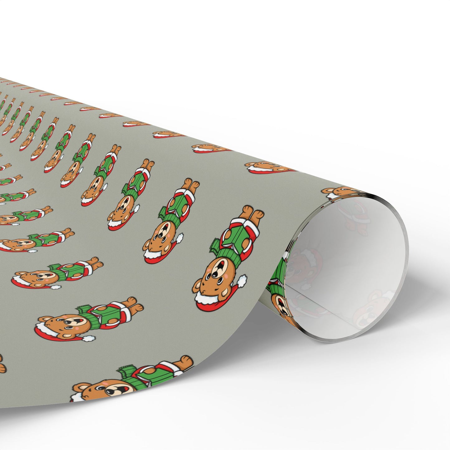 Gingerbread Elf Pattern Wrapping Paper Roll – Festive Holiday Gift Wrap