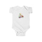 Whimsical Floral Baby Bodysuit - Letter I
