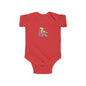 Whimsical Floral Baby Bodysuit - Letter I