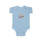 Whimsical Floral Baby Bodysuit - Letter I