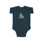 Whimsical Floral Baby Bodysuit - Letter I