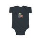Whimsical Floral Baby Bodysuit - Letter I