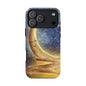 Moonlit Smile Phone Case — Starry Night Crescent Moon iPhone Cover