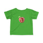 Cute Apple Mouse Infant Tee, Baby Shower Gift, Toddler T-Shirt, Kids Fruit Shirt, Spring Outfit, Playful Everyday Wear