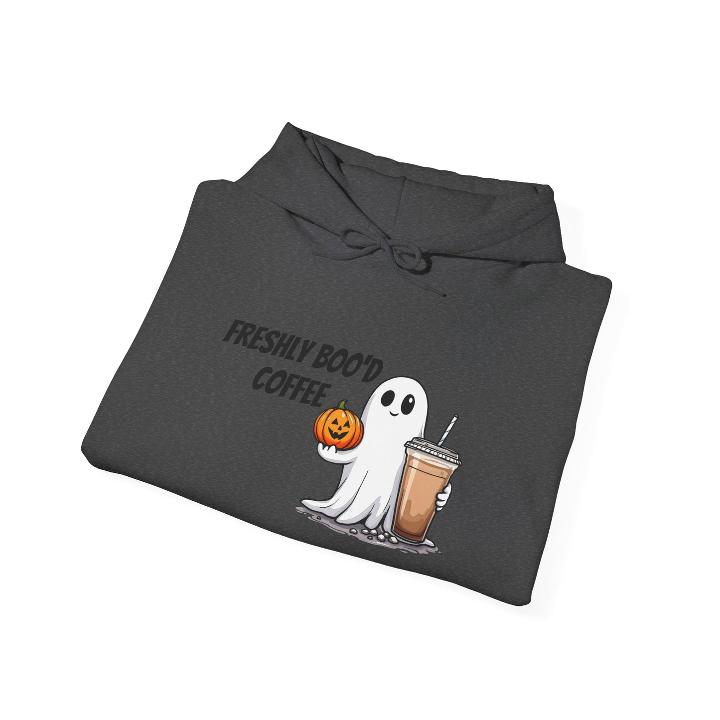 Ghostly Coffee Unisex Hoodie, Halloween Sweatshirt, Cute Fall Apparel, Cozy Casual Wear, Gift for Coffee Lovers, Fun Spooky Style