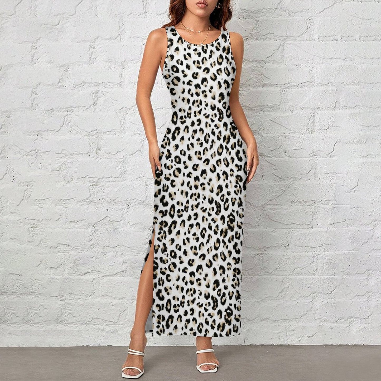 Slit Fitted Camisole Cheongsam