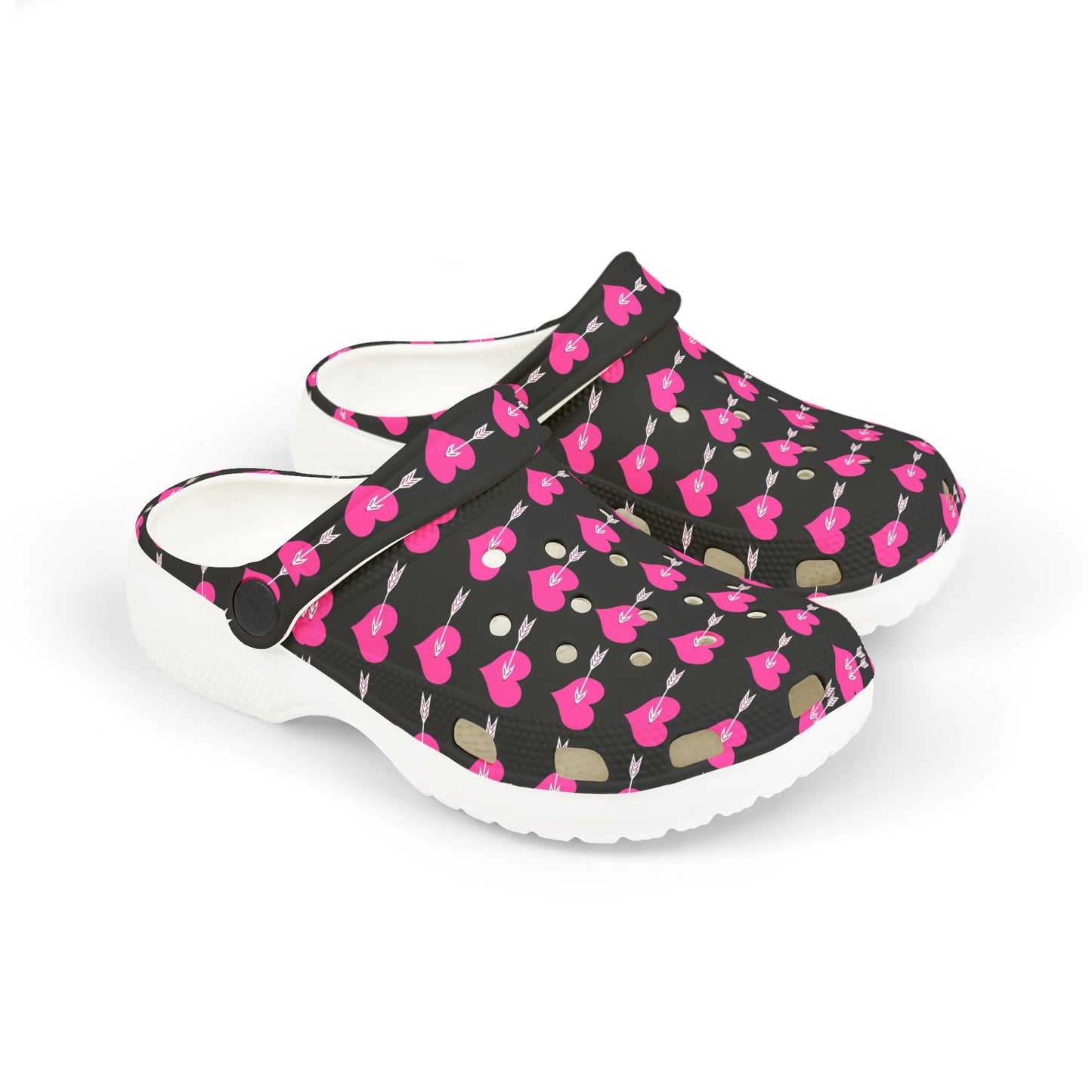 Kid's Heart Pattern Clogs - Fun & Colorful Foam Shoes