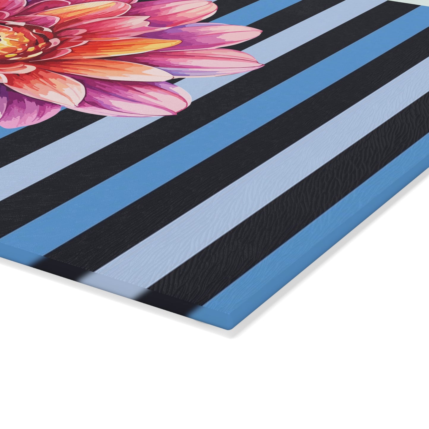 Vibrant Floral Glass Cutting Board
