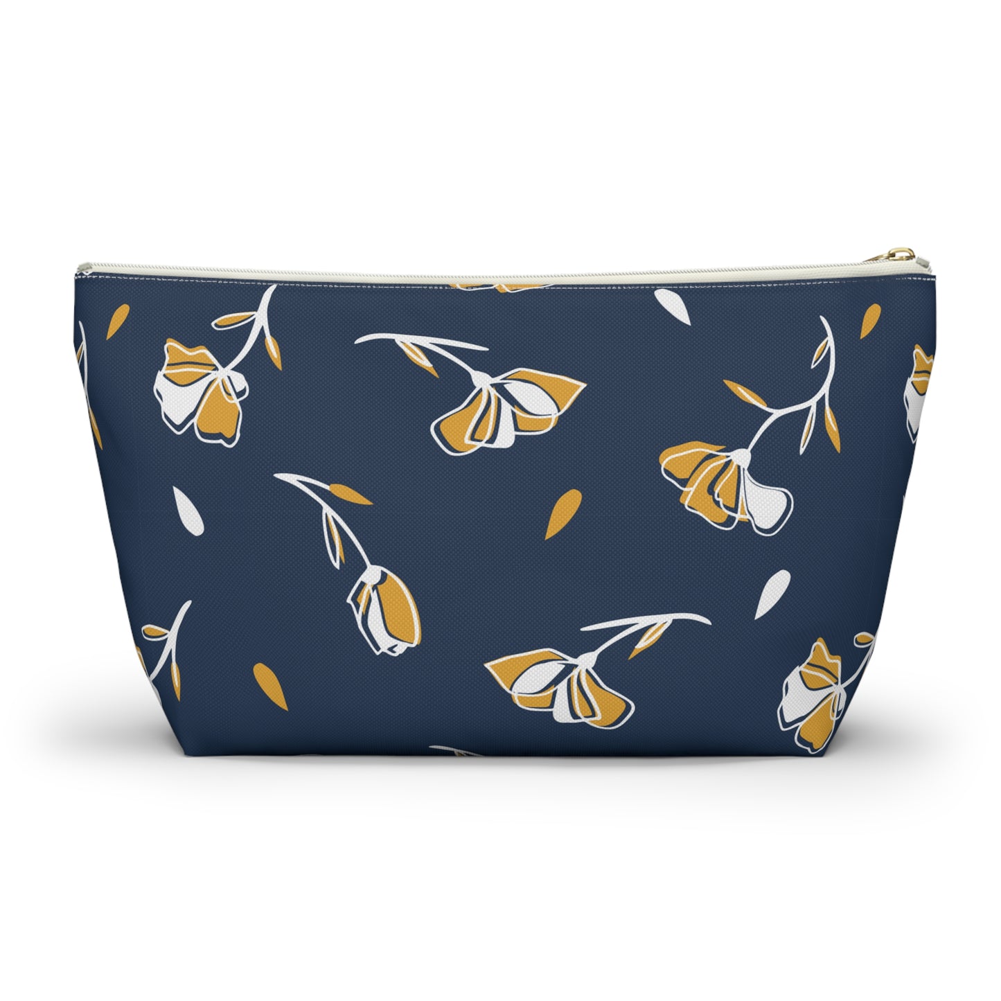 Floral Accessory Pouch - Stylish Makeup Bag, Travel Organizer, Gift for Her, Cosmetic Clutch, Everyday Use, Elegant Flower Design