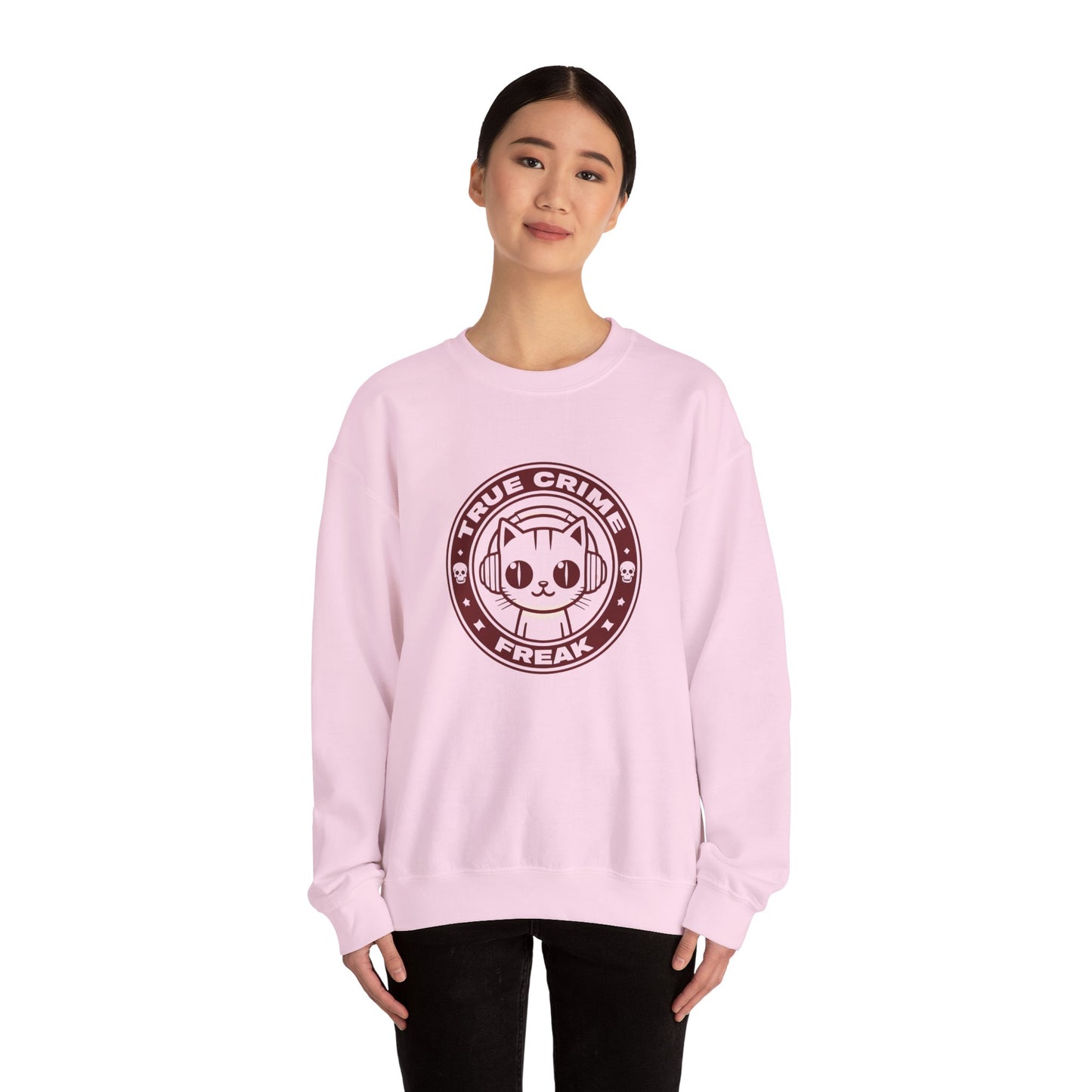 True Crime Freak Cat Crewneck Sweatshirt