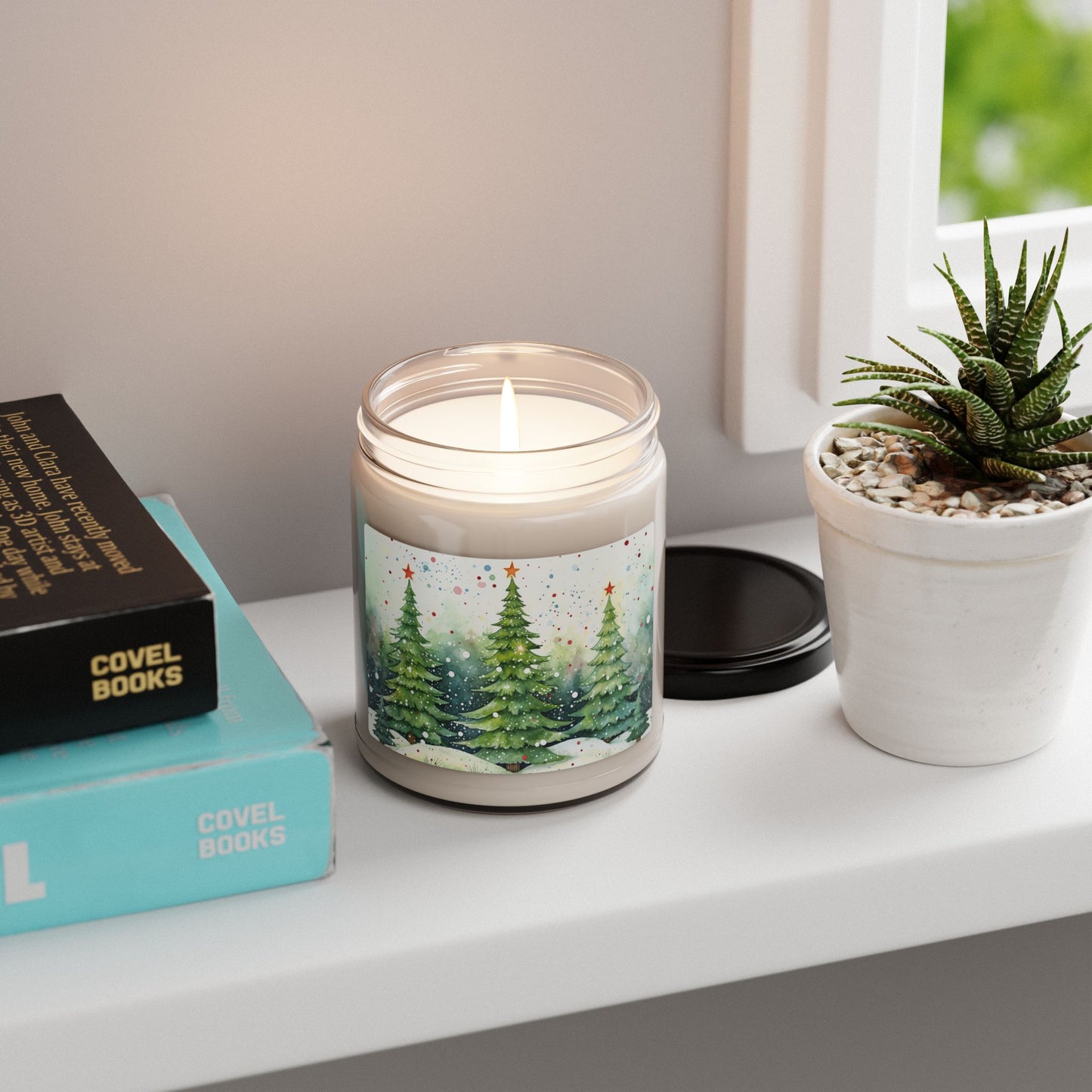 Winter Pine Forest Scented Soy Candle — 9oz Holiday Christmas Candle