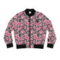Floral Women's Bomber Jacket  - Letter A  Stylish Outerwear for All Seasons, Trendy Spring Fashion