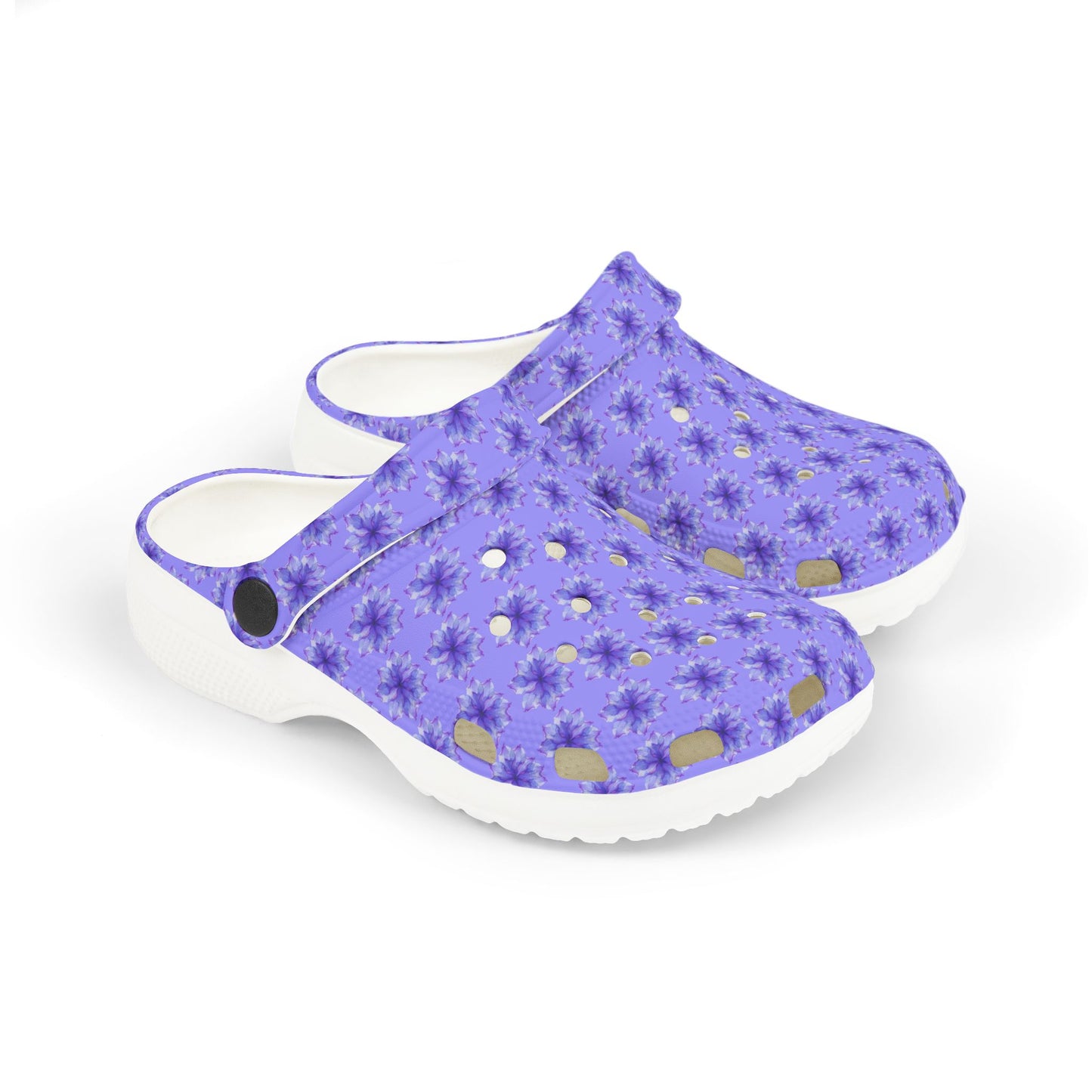 Kids Purple Tie-Dye EVA Foam Clogs — Lightweight Waterproof Garden & Play Shoes