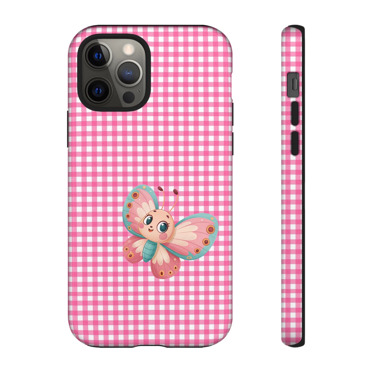 Cute Butterfly Phone Case, Tough Cases, Floral Phone Accessory, Gift for Her, Spring Fashion, Kids' Birthday Present, Pastel Aesthetic