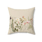 Floral Decorative Pillow, Cozy Couch Cushion, Spring Home Accent, Floral Throw Pillow, Gift for Gardener, Flower Lover