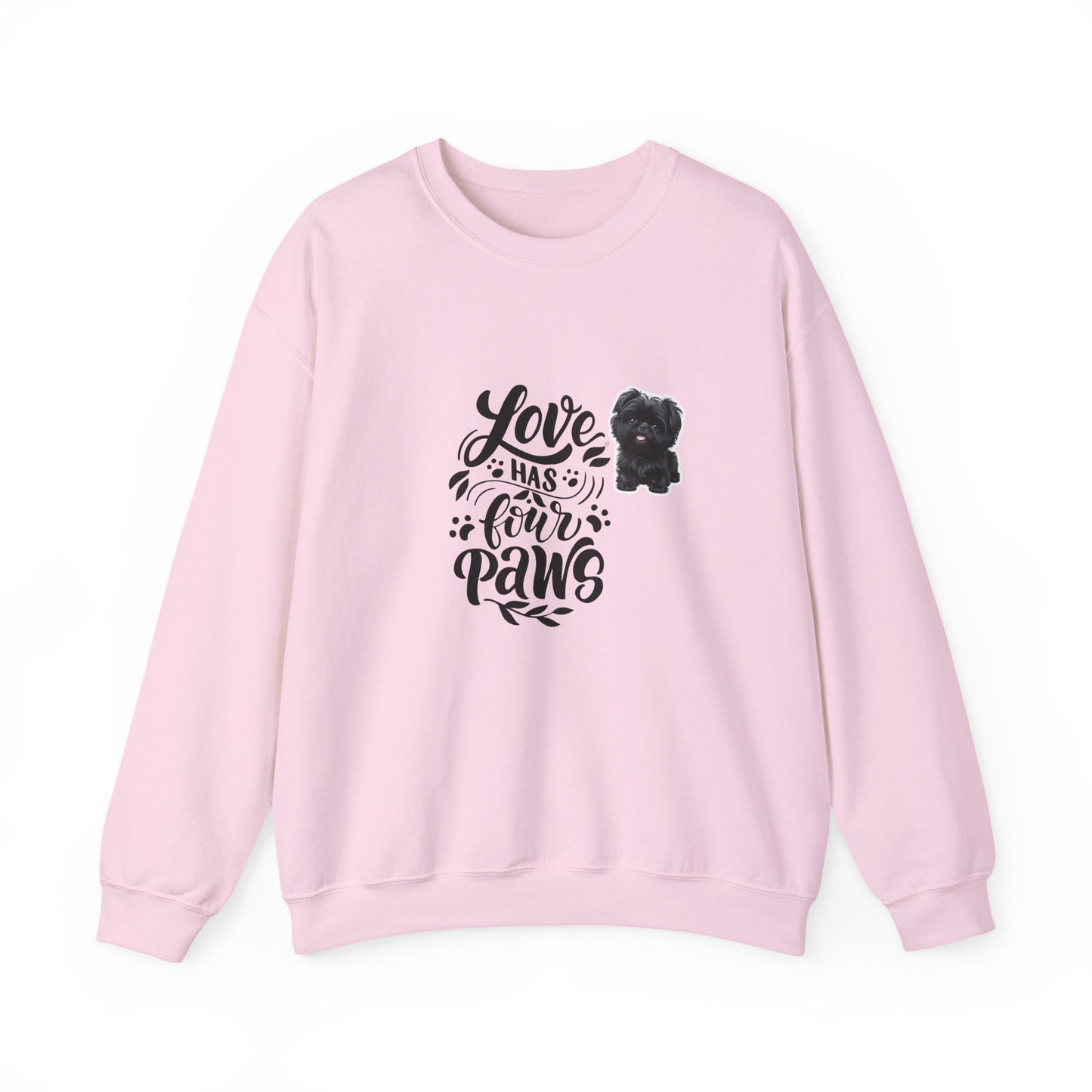 Crewneck Sweatshirt - "Love Has Four Paws" Dog Lover Graphic