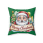 Christmas Santa Pillow — Merry Christmas Decorative Square Throw Pillow