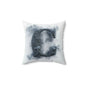 Smoky Monogram 'C' Decorative Throw Pillow — Personalized Initial Accent