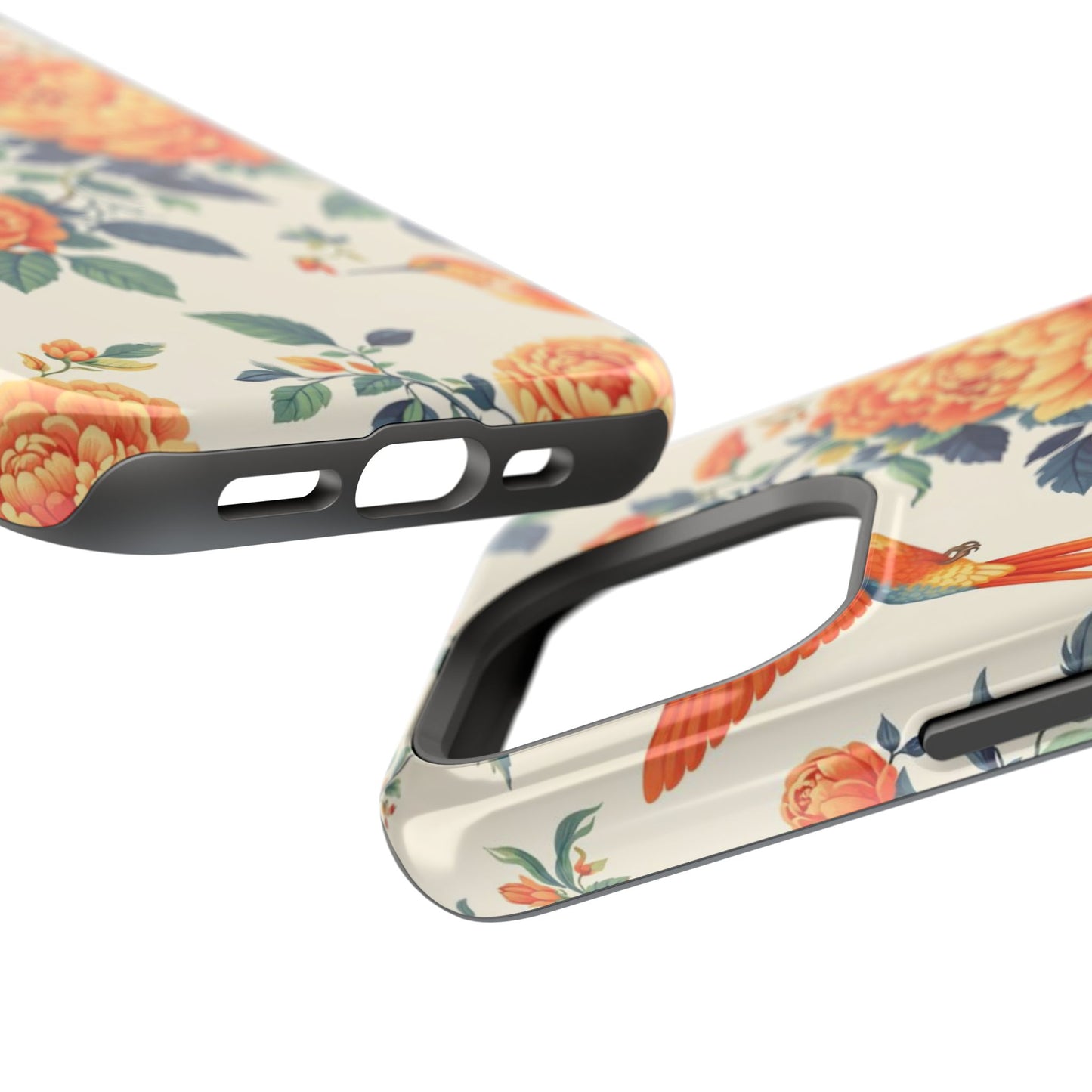 Floral Hummingbird Magnetic Phone Case — Impact-Resistant Protective Cover