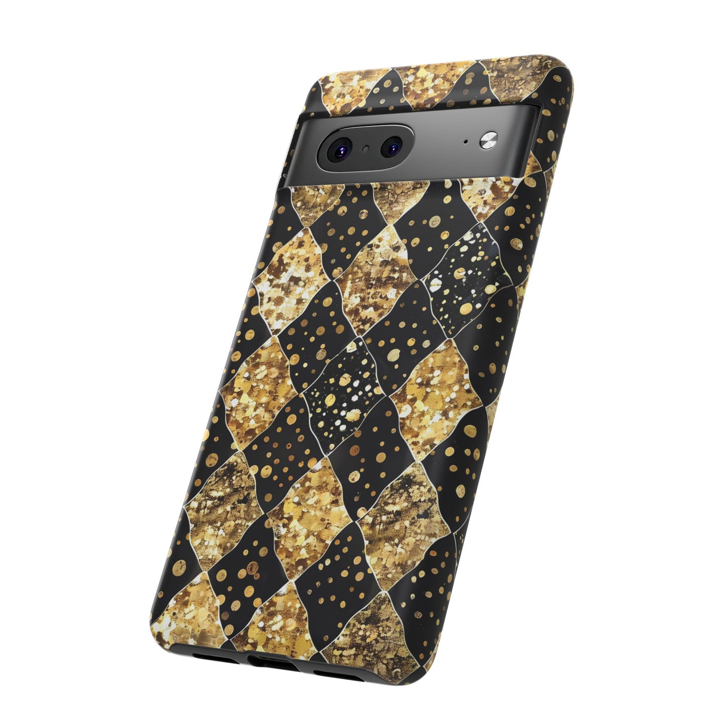 Elegant Gold & Black Phone Case for Tough Protection