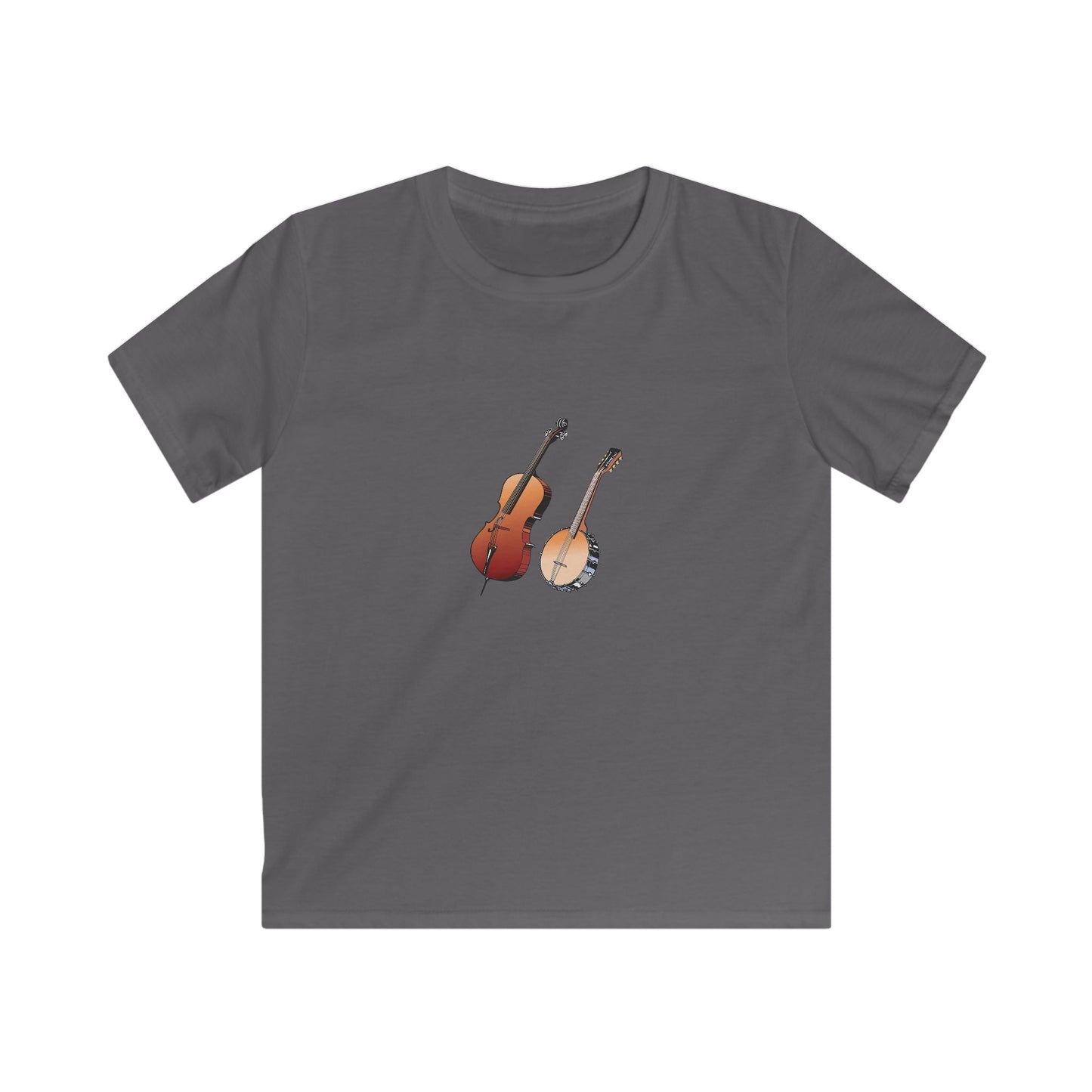 Musical Kids Tee - Playful Banjo and Guitar Design, Perfect for Music Lovers, Birthday Gift, Casual Outfit, Music Class