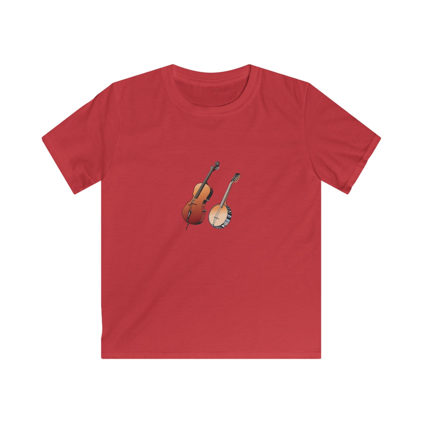 Musical Kids Tee - Playful Banjo and Guitar Design, Perfect for Music Lovers, Birthday Gift, Casual Outfit, Music Class