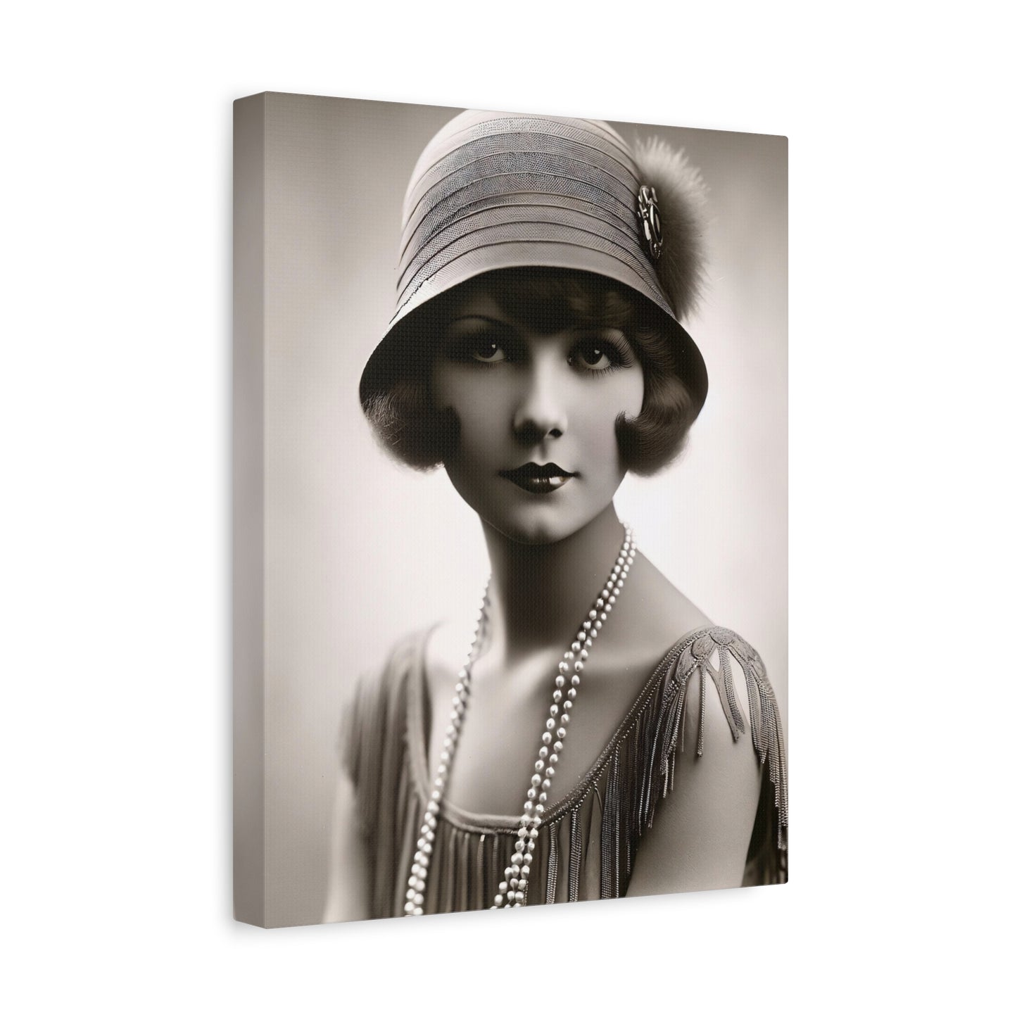 Vintage 1920s Flapper Portrait Canvas