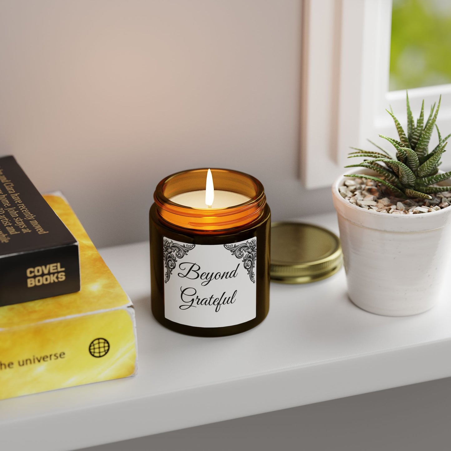 Scented Candle — "Beyond Grateful" Coconut Apricot Wax (4oz & 9oz)