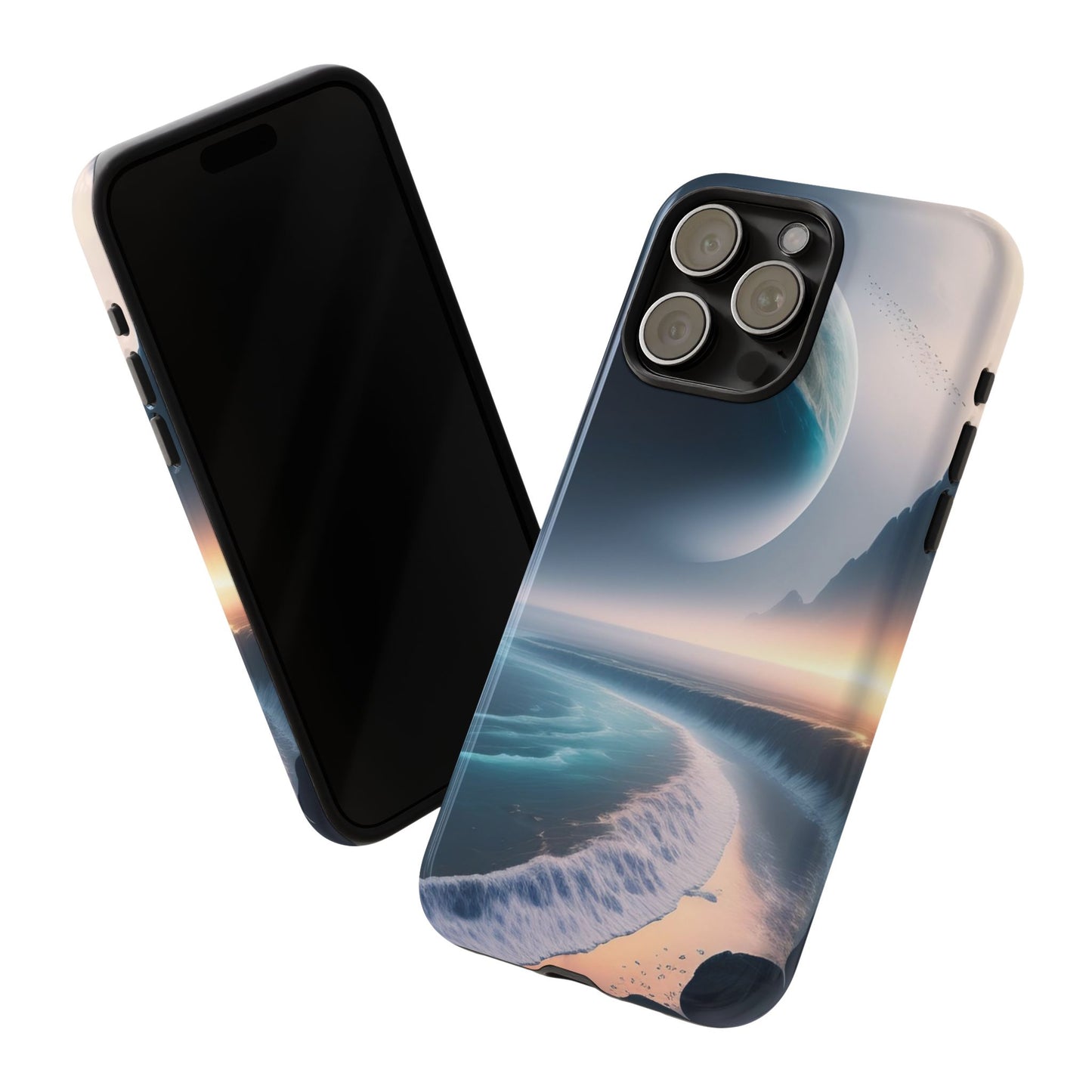 Galaxy Ocean Phone Case — Surreal Planet Beach Tough Case