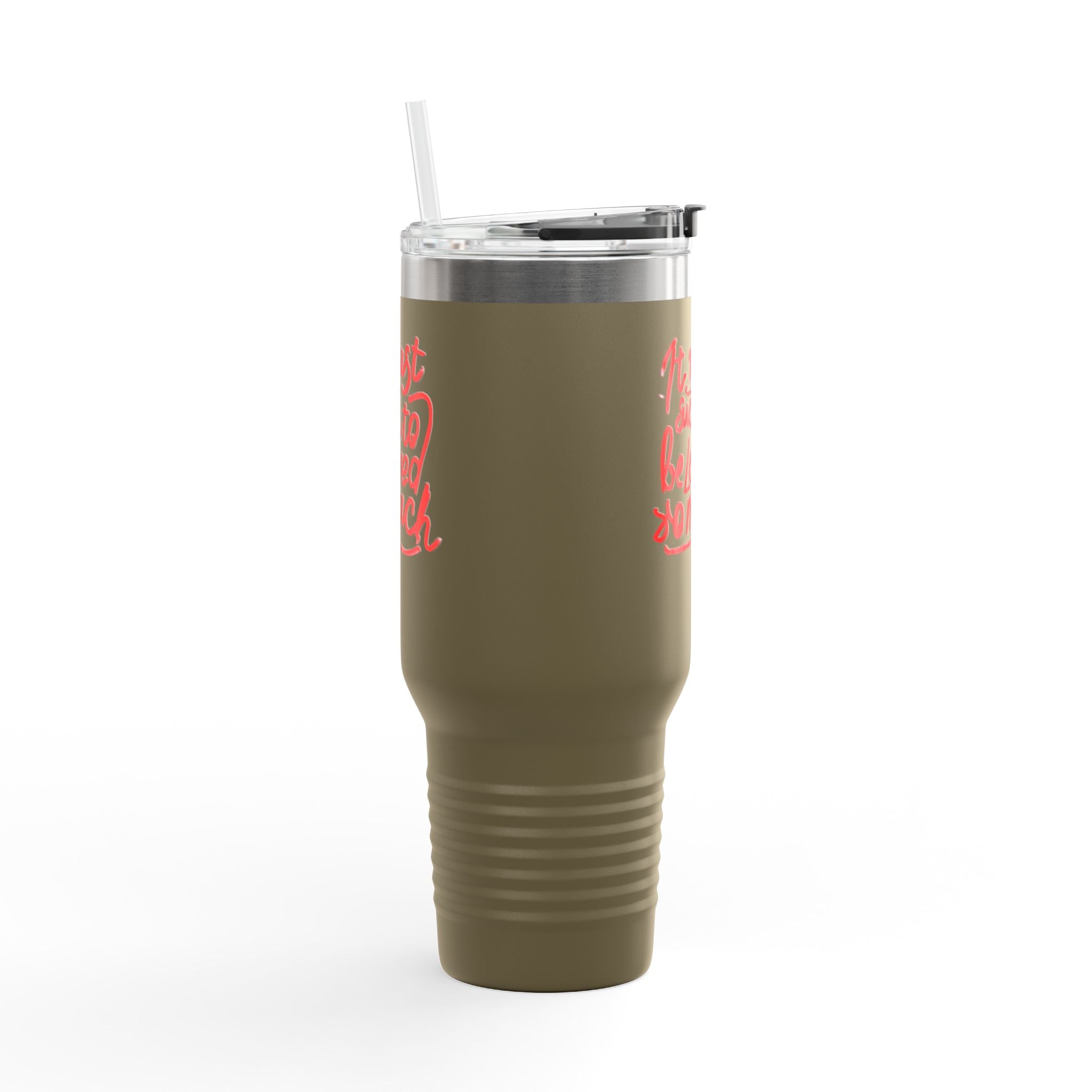 40oz Insulated Travel Mug — "It Must Suck to Be Loved So Much" Pink Script