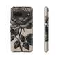 Black Rose Phone Case, Tough Cases with Floral Design, Elegant Tech Accessory, Gift for Flower Lovers, Stylish Protection