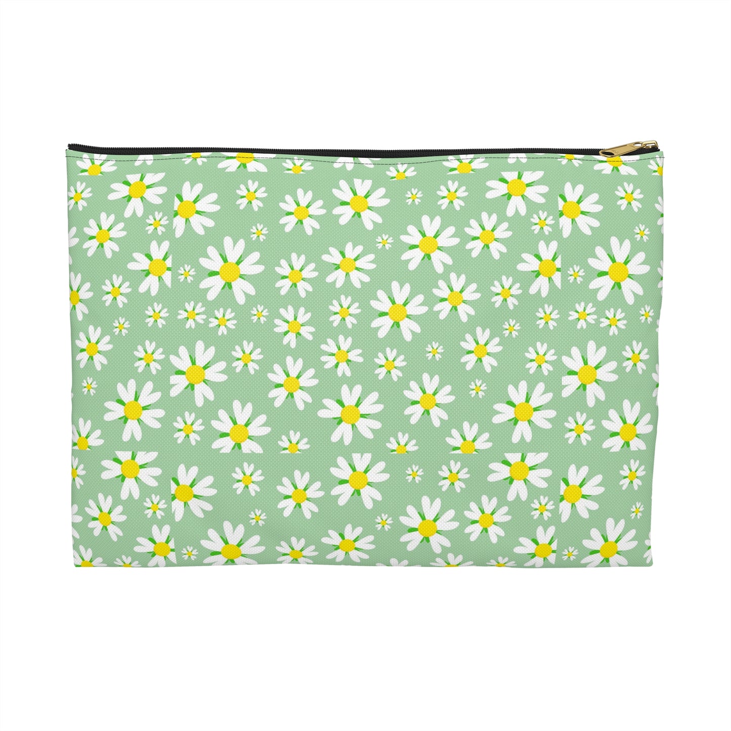 Floral Accessory Pouch for Organizing Essentials, Travel Makeup Bag, Spring Floral Zip Bag, Cute Gift for Women, Daisy Print Clutch