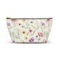 Floral Spring Makeup Pouch — Watercolor Wildflower Accessory Bag