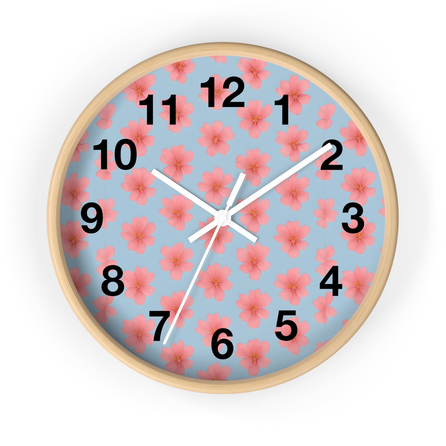 Floral Elegance Wall Clock, Home Decor, Gift for Her, Kitchen Wall Clock, Spring Decor, Office Decor, Floral Clock