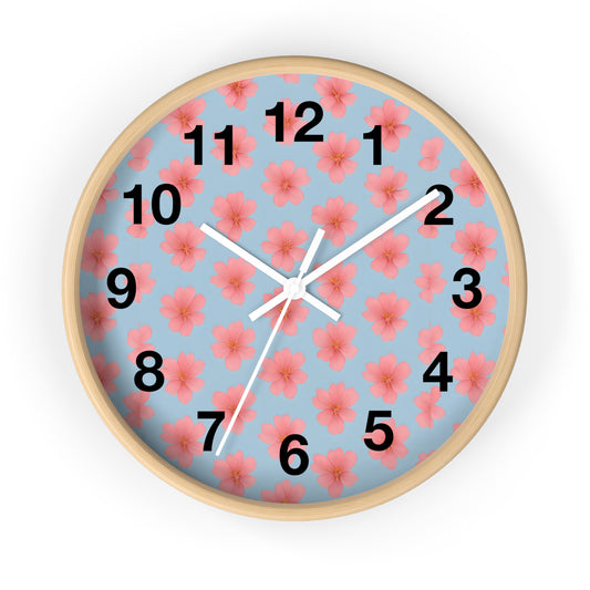 Floral Elegance Wall Clock, Home Decor, Gift for Her, Kitchen Wall Clock, Spring Decor, Office Decor, Floral Clock