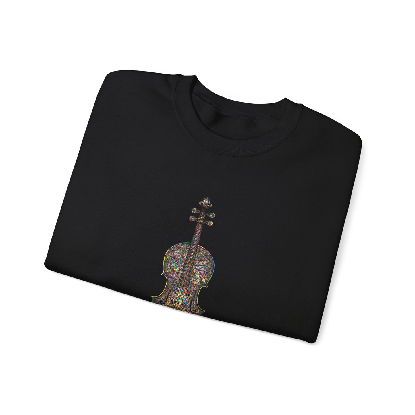 Stylish Violin Art Sweatshirt, Music Lover Gift, Cozy Crewneck, Perfect for Concerts, Music Festivals, Unisex Apparel, Gift for Musicians