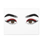 Red Lashes Wall Art Canvas — Glam Eyes Makeup Decor