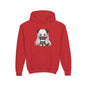 Cute Anime Girl & Puppy Youth Hoodie — Kawaii Kids Pullover for Anime Fans