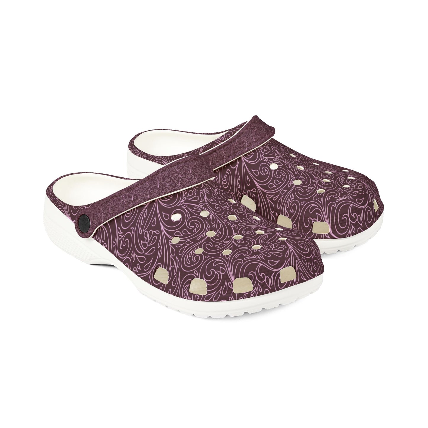 Maroon EVA Foam Clogs — Lightweight Slip-On Garden & Beach Shoes