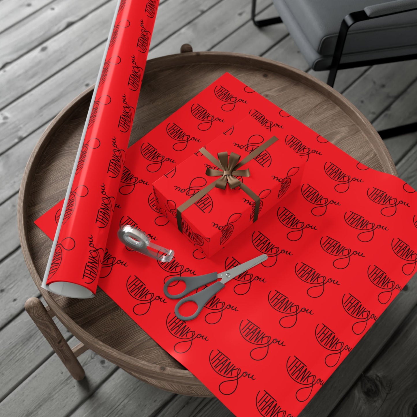 Gift Wrap Paper — 'Thank You' Patterned Wrapping Paper