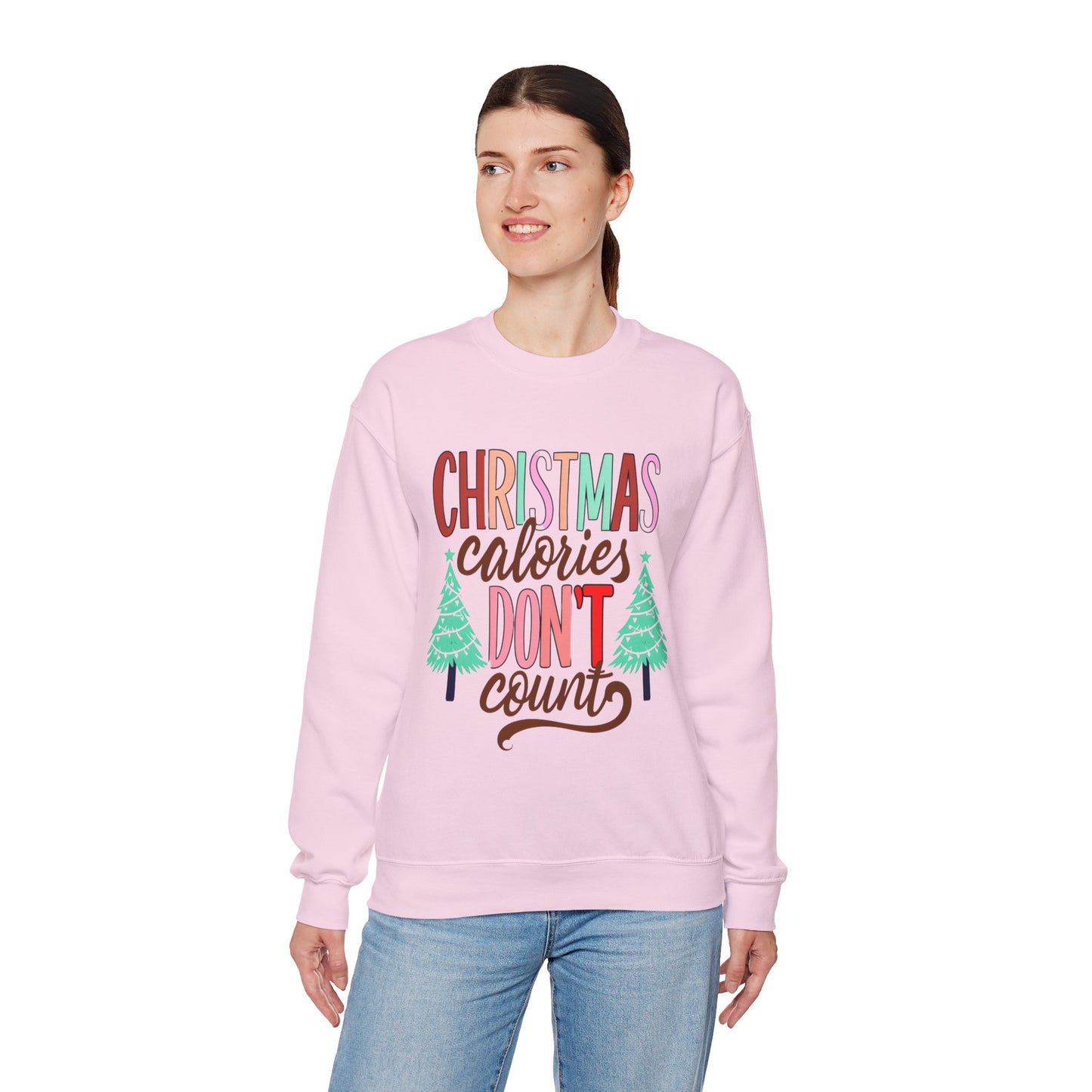 Christmas Calories Don't Count Sweatshirt — Funny Holiday Crewneck