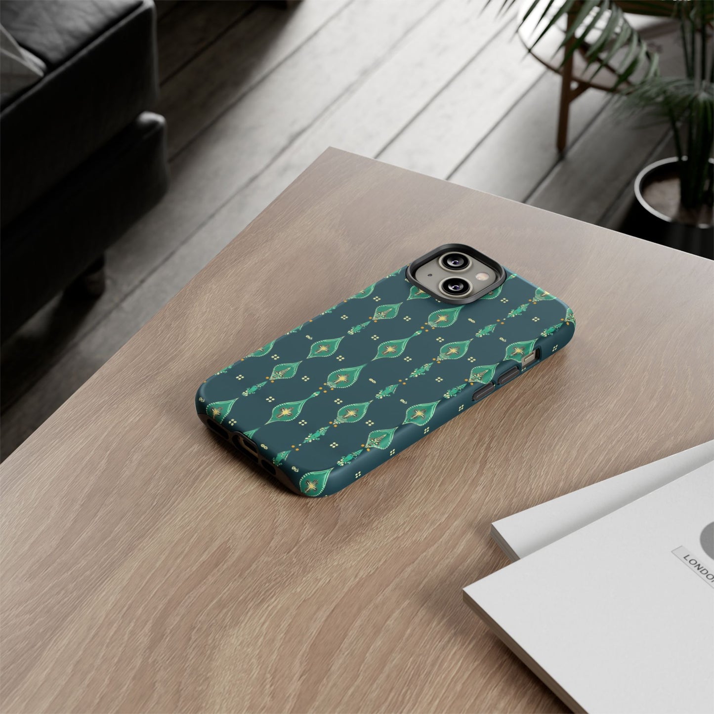 Emerald Boho Teardrop Phone Case