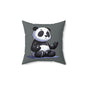 Meditating Panda Throw Pillow — Cute Zen Yoga Decorative Cushion