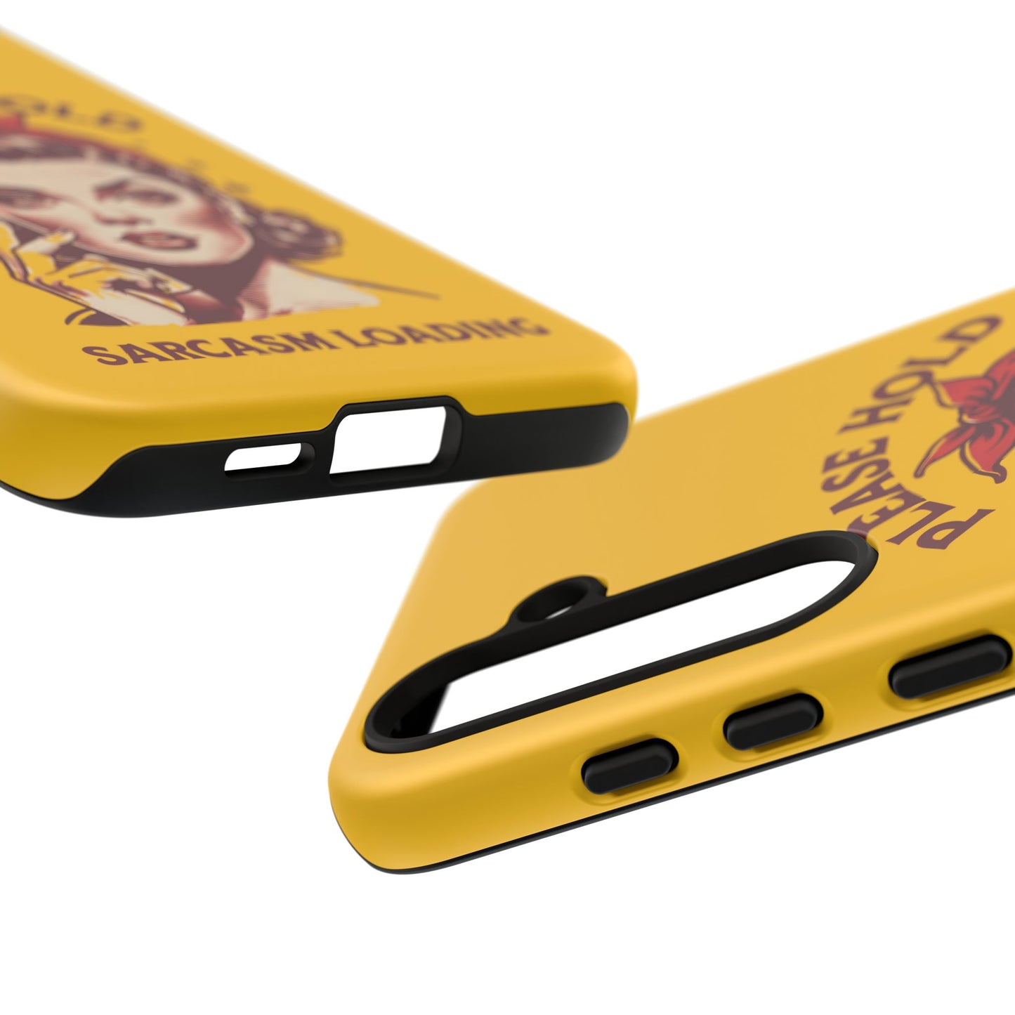 Phone Case - "Please Hold, Sarcasm Loading" Retro Pin-Up Tough Case