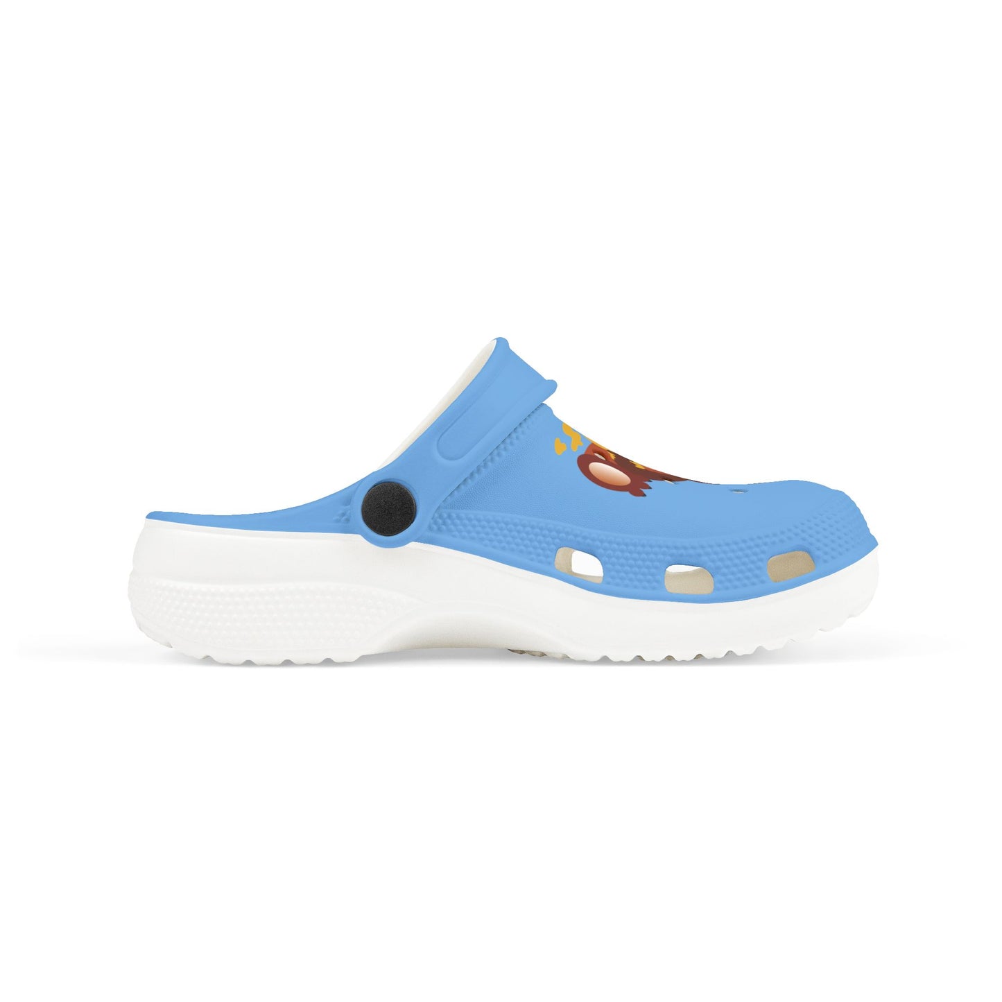 Kids Teddy Bear Honey Clogs — Blue EVA Foam Slip-On Shoes