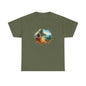 Nature-Inspired Unisex Heavy Cotton Tee, Casual Outfit, Gift for Nature Lovers, Camping Apparel, Outdoor Adventure Shirt