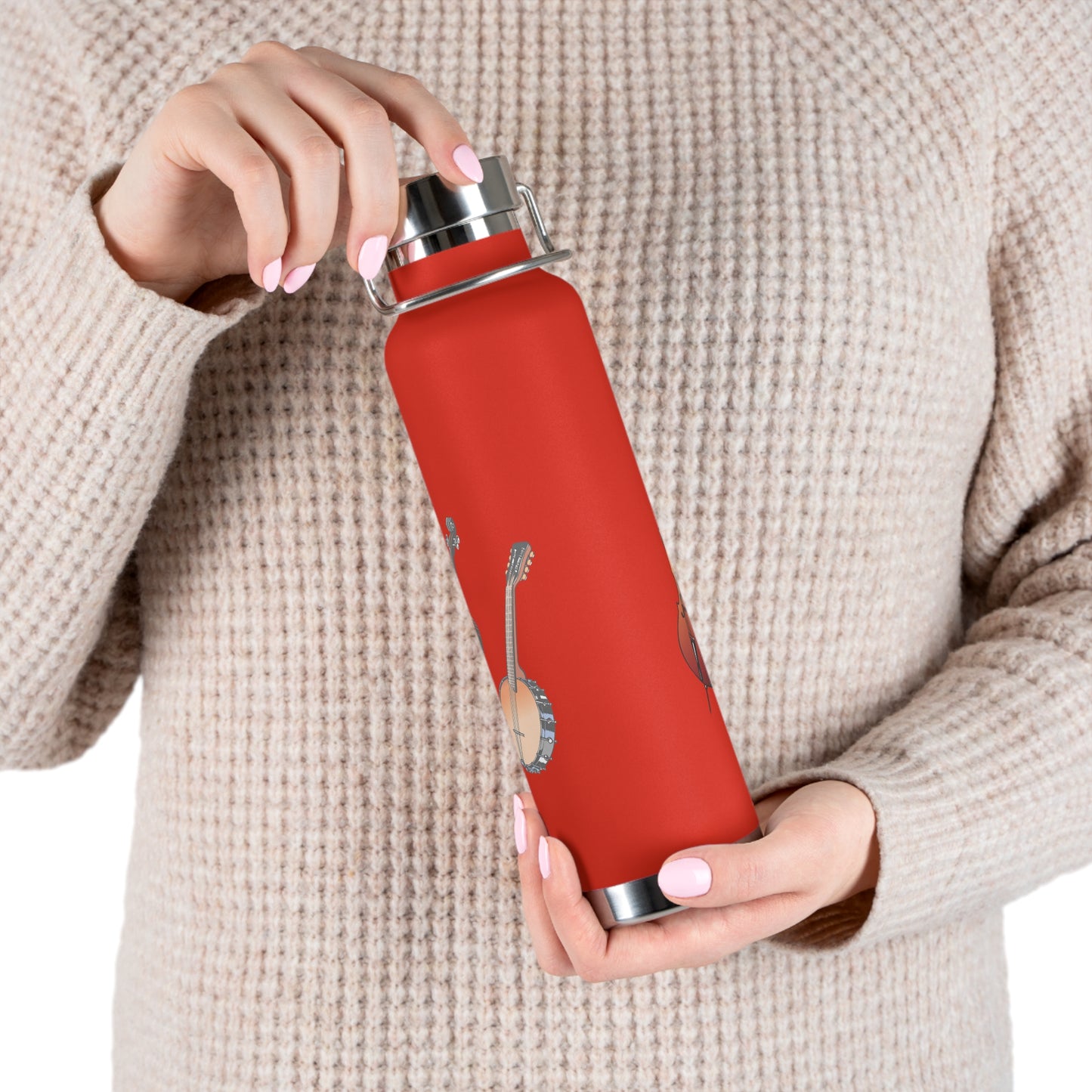 Musical Instruments Water Bottle | Copper Vacuum Insulated Bottle | Gift for Musicians, Music Lovers, Durable Travel Mug, Concert [...]